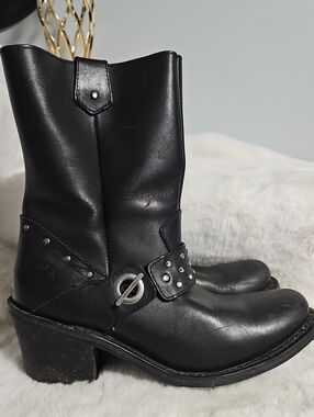 Harley-Davidson Black Leather Macie Boots